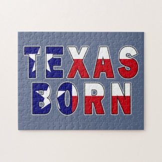Texas Born Flag Jigsaw Puzzle