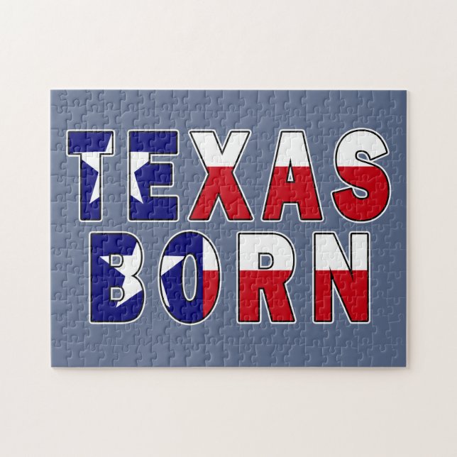 Texas Born Flag Jigsaw Puzzle (Horizontal)