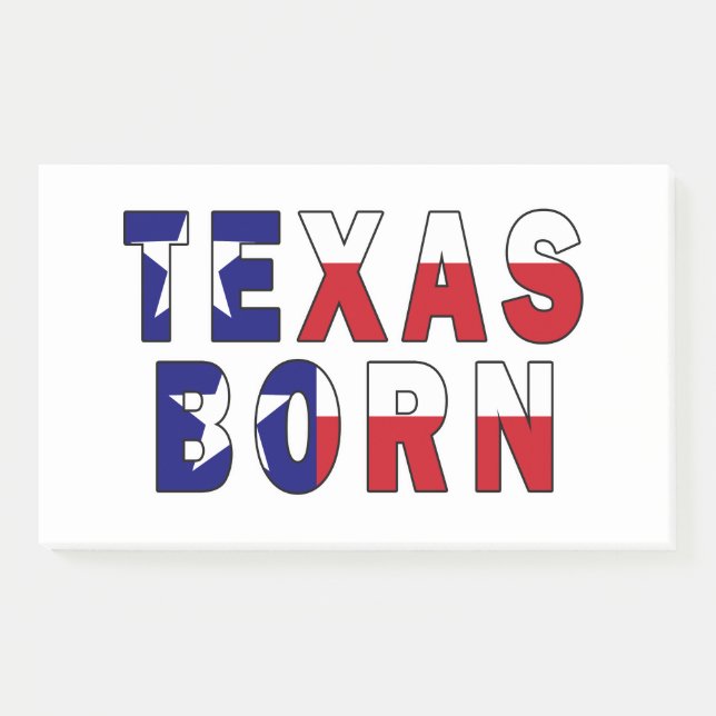 Texas Born Flag Post-it Notes (Front)