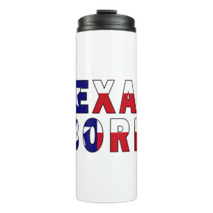 Texas Born Flag Thermal Tumbler