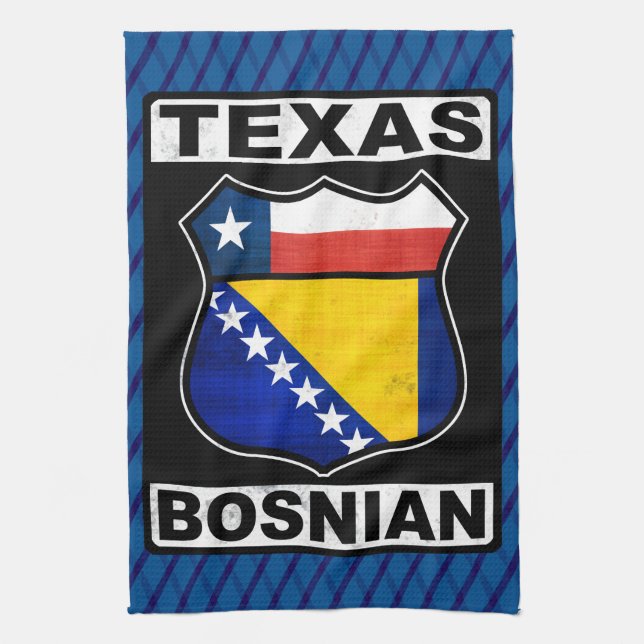 Texas Bosnian American Sign Towel (Vertical)