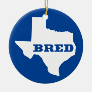 Texas Bred Ceramic Tree Decoration