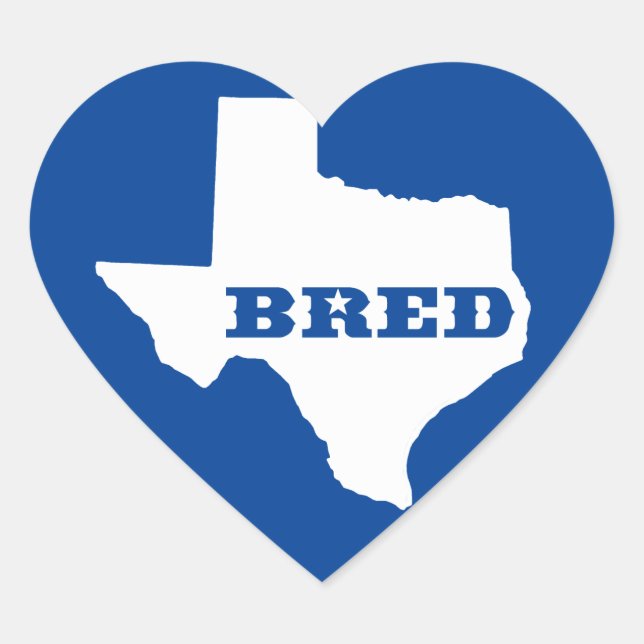 Texas Bred Heart Sticker (Front)