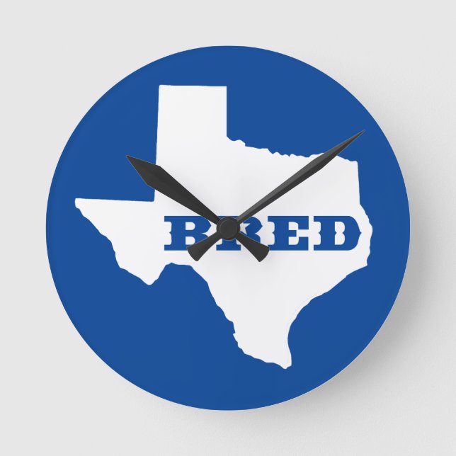 Texas Bred Round Clock (Front)