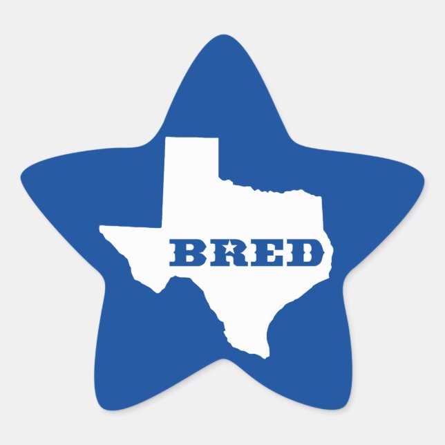 Texas Bred Star Sticker (Front)