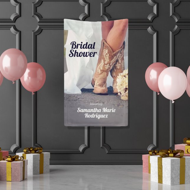 Texas Bride in Boots Bridal Shower Banner (Creator Uploaded)