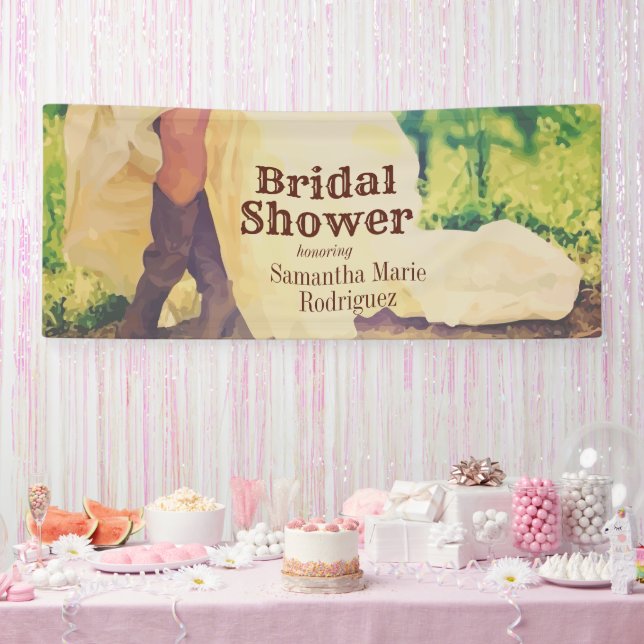 Texas Bride in Boots Bridal Shower Banner (Party)