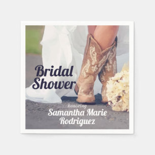Texas Bride in Boots Bridal Shower Napkin