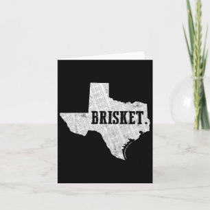 Texas Brisket Bbq And Pitmaster Tee Card