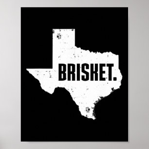Texas Brisket Cute Grilled Bbq Brisket Poster