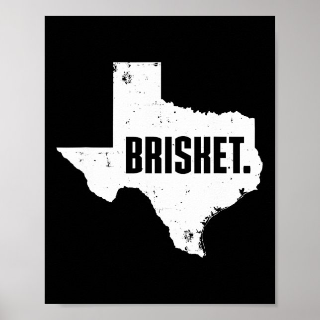Texas Brisket Cute Grilled Bbq Brisket  Poster (Front)