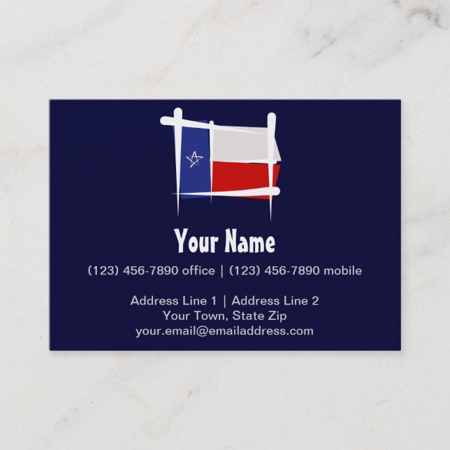 Texas Brush Flag Business Card (Front)