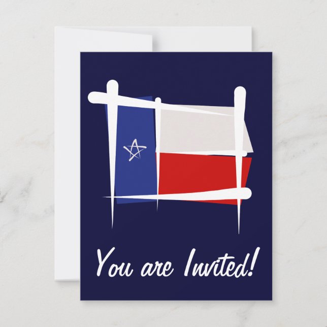 Texas Brush Flag Invitation (Front)