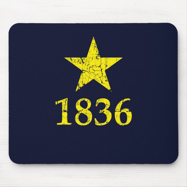 Texas, Burnet Star Historical Flag, Distressed Mouse Pad (Front)