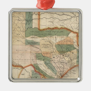 Texas, By David H Burr Metal Ornament