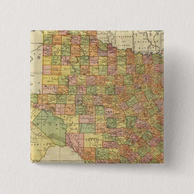 Texas by Rand McNally 15 Cm Square Badge (Front)