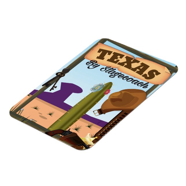 Texas By Stagecoach Magnet (Left Side)