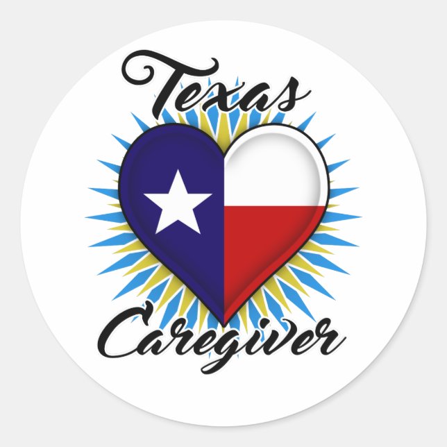 Texas Caregiver stickers (Front)
