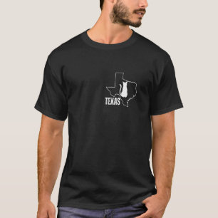 Texas Cat Mum Chest Heart Grandma Sister Family T-Shirt