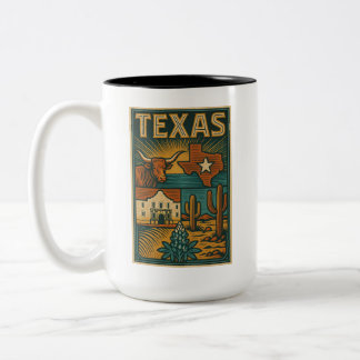 Texas Ceramic Mug – State of Texas Coffee Cup 
