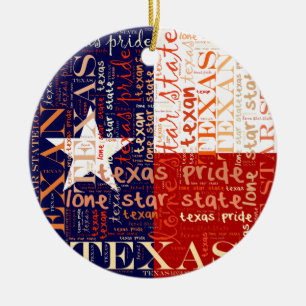 Texas Ceramic Ornament
