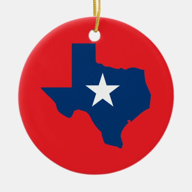 Texas Ceramic Ornament (Front)