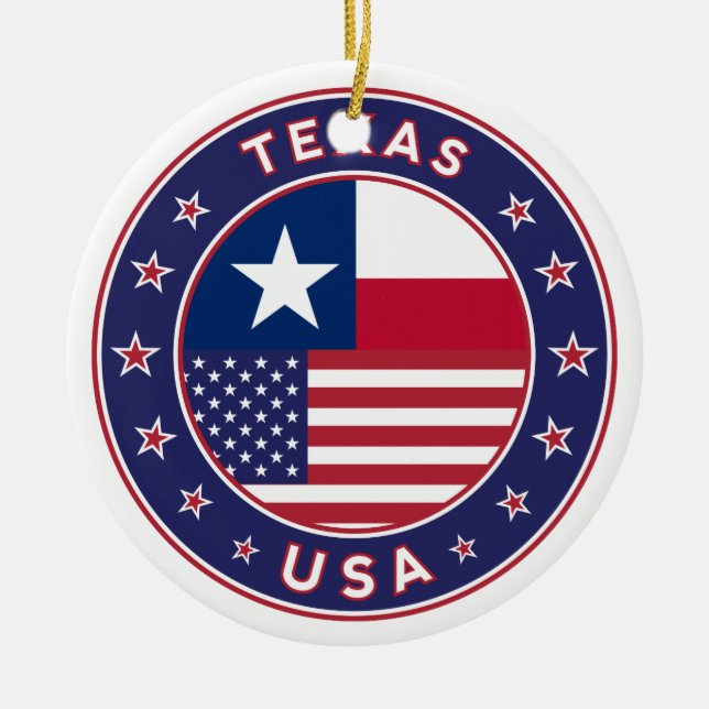 Texas Ceramic Ornament (Front)