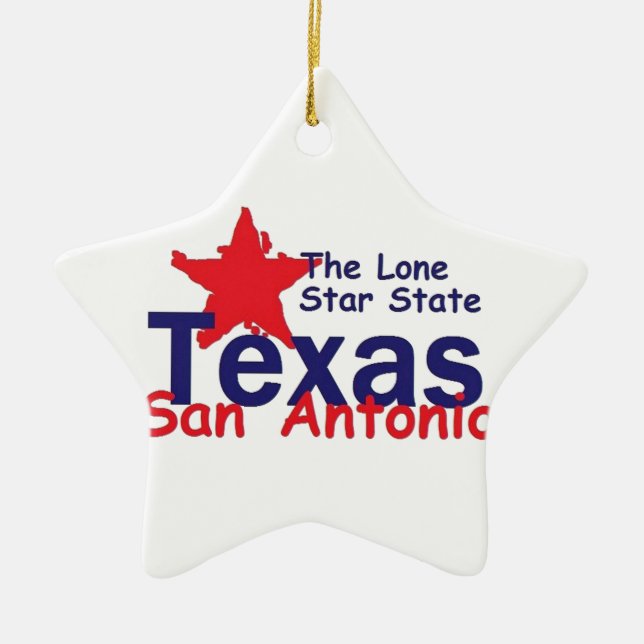 TEXAS CERAMIC TREE DECORATION (Front)