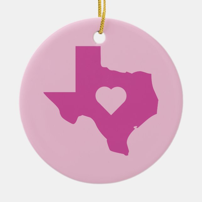 Texas Ceramic Tree Decoration (Front)