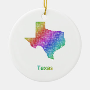 Texas Ceramic Tree Decoration