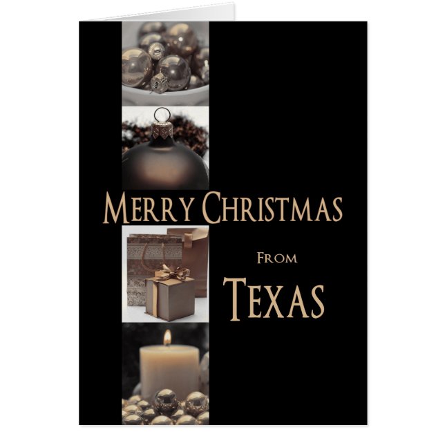 Texas  Christmas Card, state specific (Front)