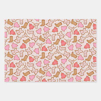 Texas Christmas Cookies  Wrapping Paper Sheet
