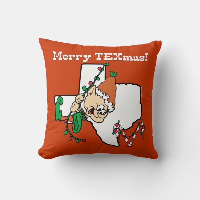 Texas Christmas Cushion (Front)