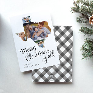 Texas Christmas Holiday Photo Collage Card