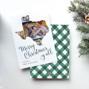 Texas Christmas   Home State Multi Photo Collage Holiday Card