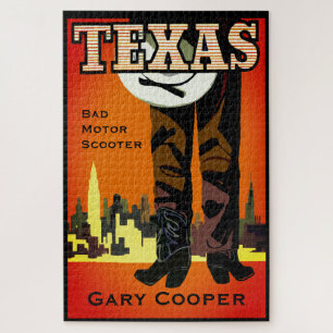 Texas City Cowboy Jigsaw Puzzle