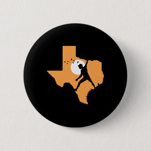 Texas Climbing Bouldering Hobby Rock 6 Cm Round Badge