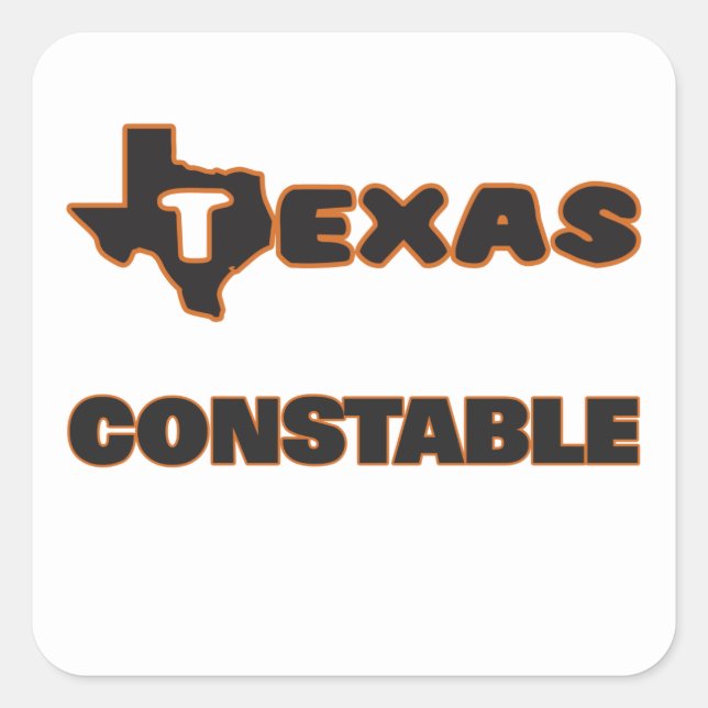 Texas Constable Square Sticker (Front)