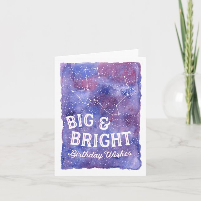 Texas Constellation Big and Bright Birthday Card (Front)