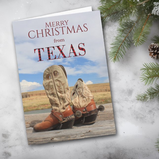 Texas Cowboy Boot Christmas Card (Creator Uploaded)