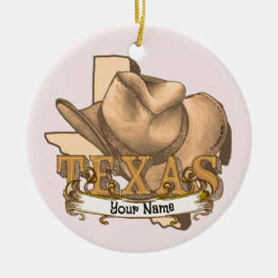 Texas Cowboy  Ceramic Ornament
