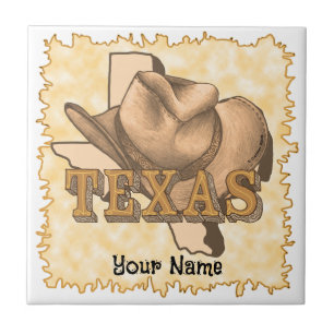 Texas Cowboy Ceramic Tile
