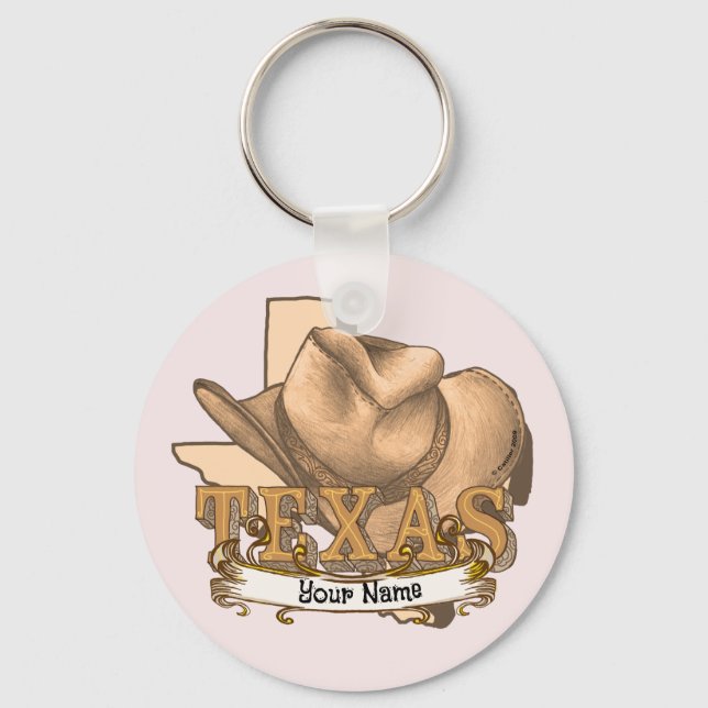 Texas Cowboy  Key Ring (Front)
