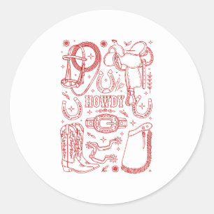 Texas Cowboy Pack Classic Round Sticker