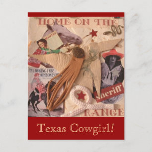 Texas Cowgirl Postcard
