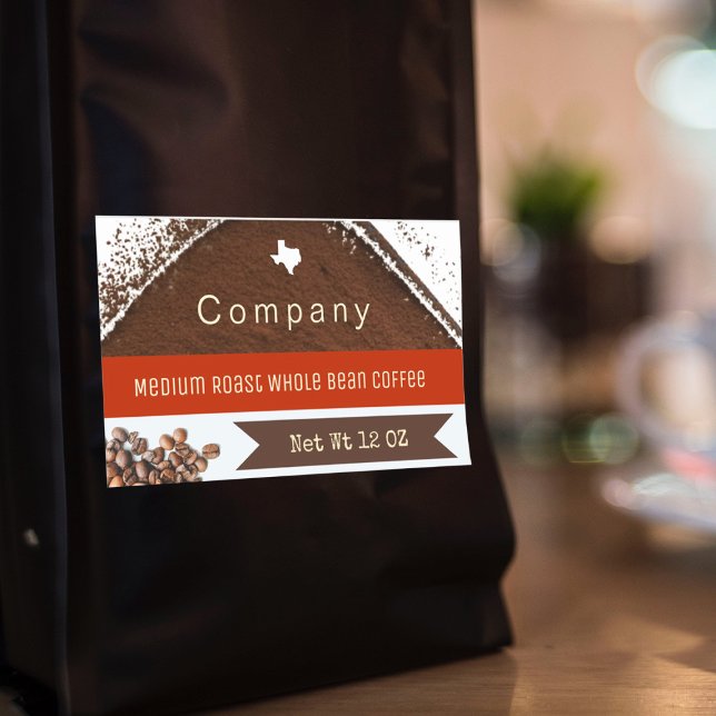 Texas Custom Coffee Organic Whole Bean Sticker (Creator Uploaded)