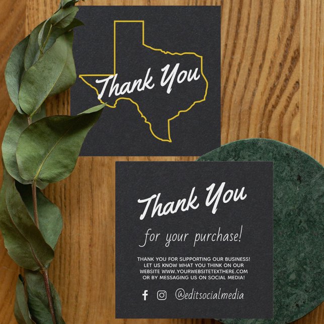 Texas Customer Appreciation Black Marketing Card (Creator Uploaded)