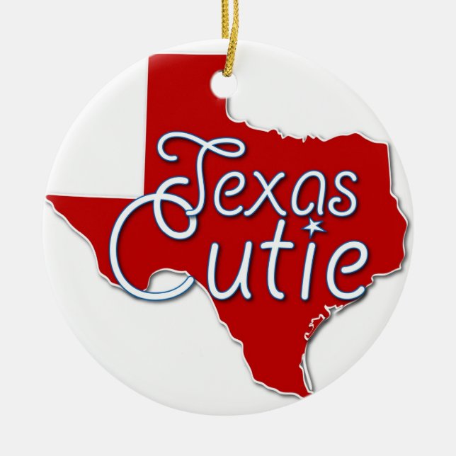 Texas Cutie Christmas Tree Ornament (Front)