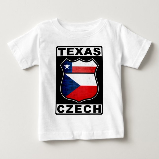 Texas Czech American Baby T-Shirt (Front)