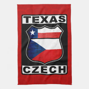 Texas Czech American Tea Towel